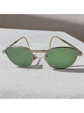 Vintage USSSCO GREEN GLASSES SAFETY STEAMPUNK MOTORCYCLE VINTAGE